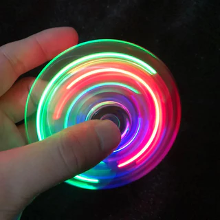 Ponta Do Dedo Giroscópio Transparente Com Luz Luminosa Colorida Brinquedo De Redução De Pressão Para Presentes De Dia Das Crianças