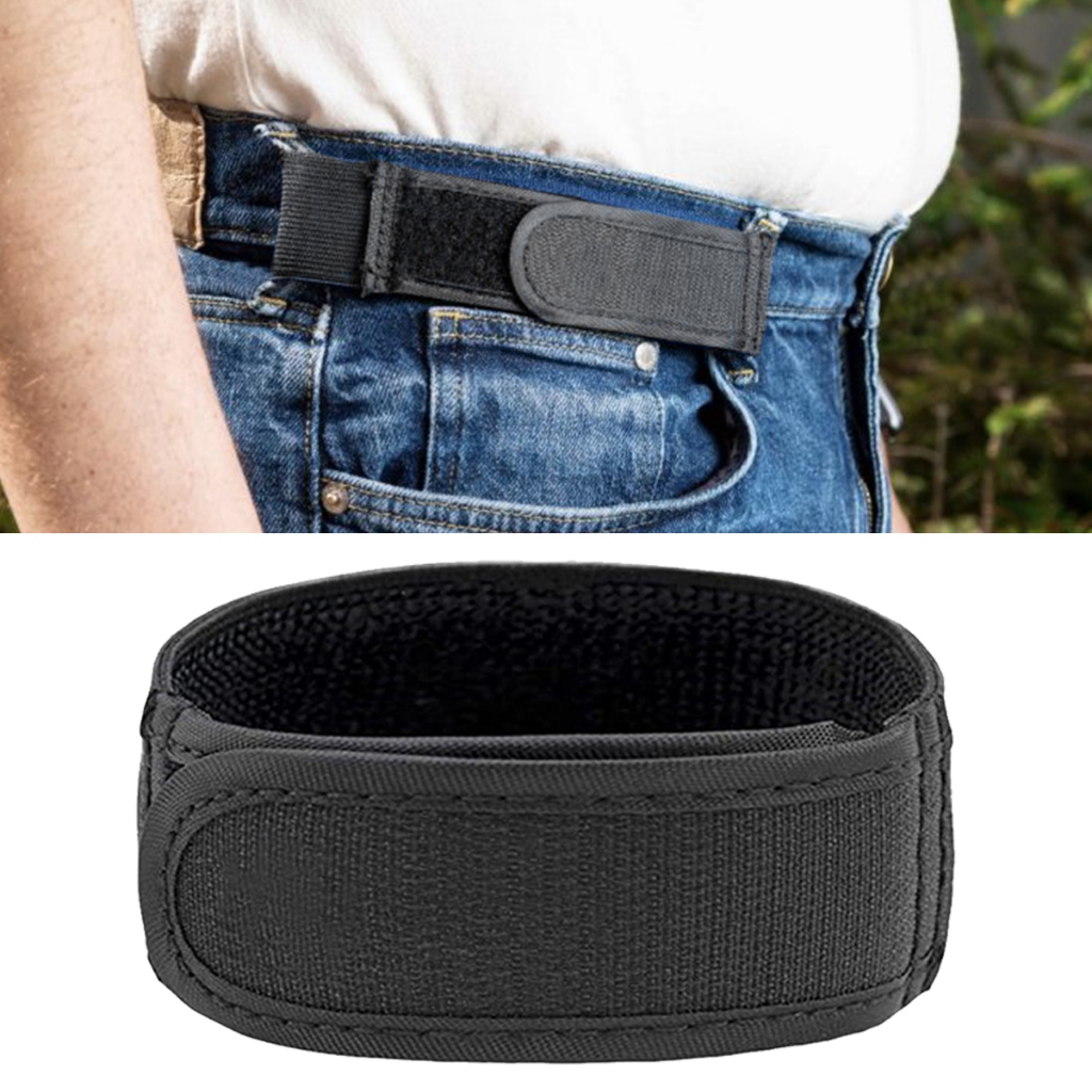 2Pcs Sem Fivela Cinto Elástico De Cintura Invisível Preguiçoso Velcro Nylon Acessórios De Moda Conveniente