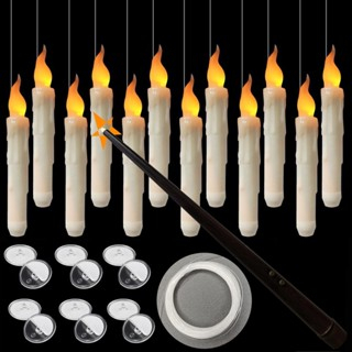 Harry Potter Varinha De Condão Controle Remoto Luzes De Vela LED Mágicas Flutuantes De Natal Decoração De Cena De Velas