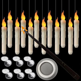 Harry Potter Varinha De Condão Controle Remoto Luzes De Vela LED Mágicas Flutuantes De Natal Decoração De Cena De Velas