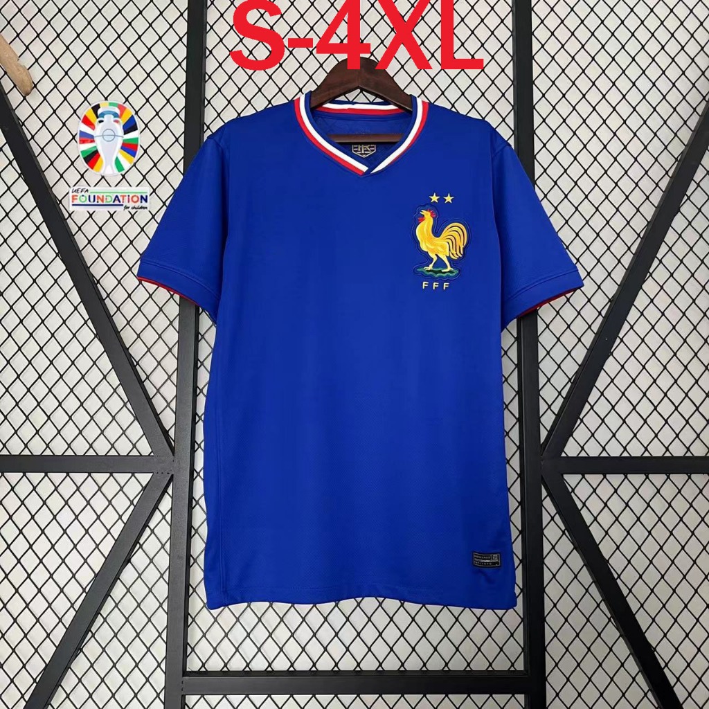 Copa Européia de 2024 Camisa de Futebol Francês Home Football Jersey 1: 1 Dark Blue Competition Treinamento Jersey Sweatshirt