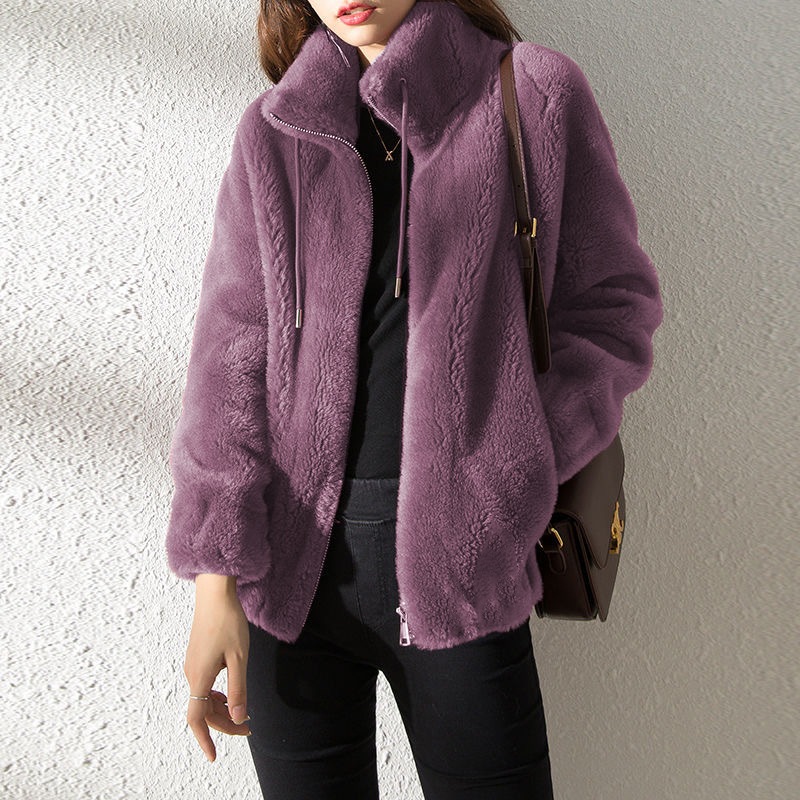 Casaco De Inverno Harajuku Office Lady Coat Zipper