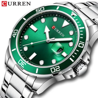 CURREN Relógio Masculino Da Marca Original Mostrador Luminoso Moda Luxo Negócios Casual Aço Inoxidável Quartzo Impermeável 8388 XS No Box