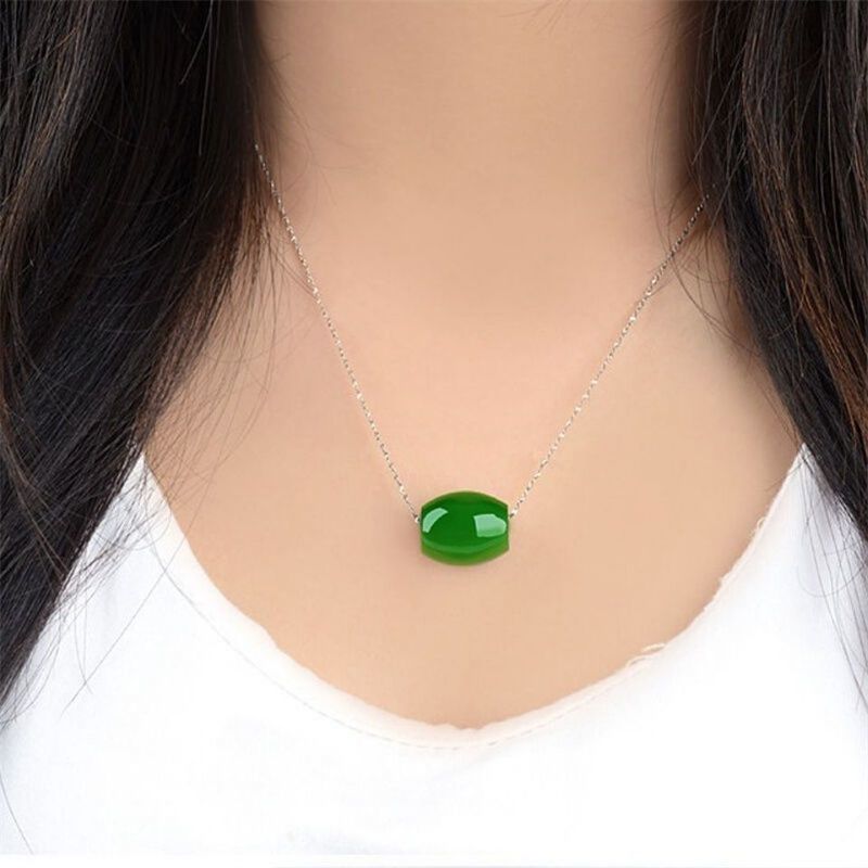Bracciale Elastico In Giadeite Verde Naturale | Perle Rotonde Da 10 Mm | Lunghezza 7.5 Pollici
