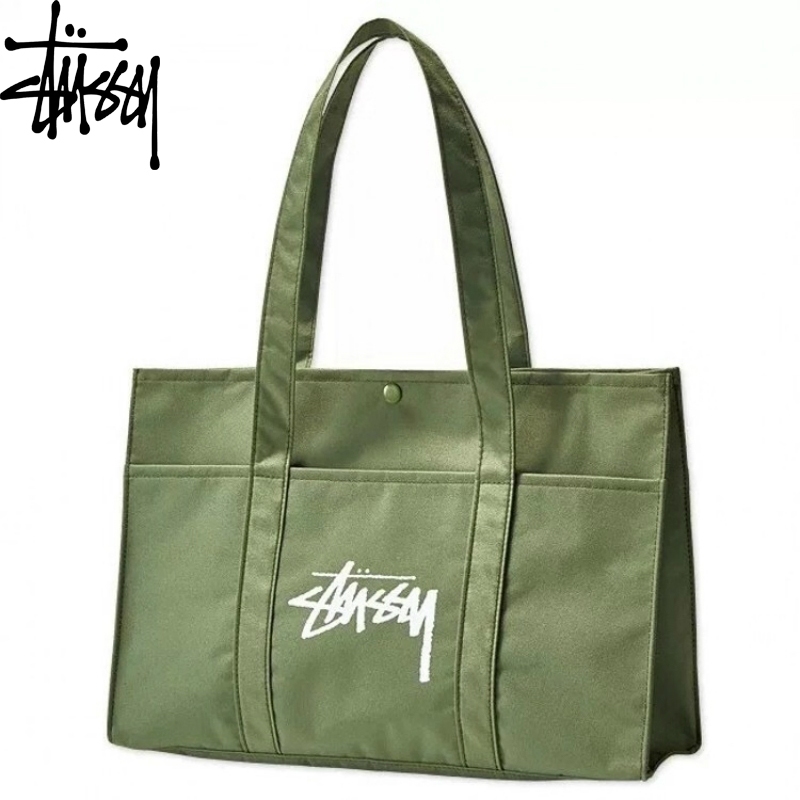 Stussy Magazine Appendix Marca Da Moda Green Saco De Mão Para O Ombro Lona Mensageiro