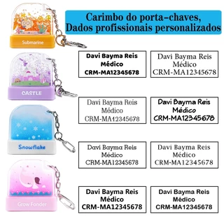 Carimbo Do Chaveiro , Personalização Personalizada De Dados Profissionais Enfermeira Médica