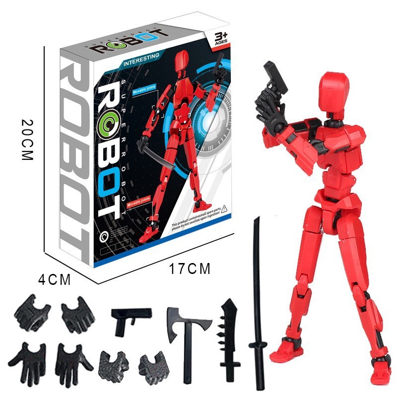 Caixa Colorida 3D Impressa Lucky Doll Terceira Geração De Bonecas Da Sorte Montagem De Robôs Móveis De Brinquedo Descompressão Adulto De Natal Infantil