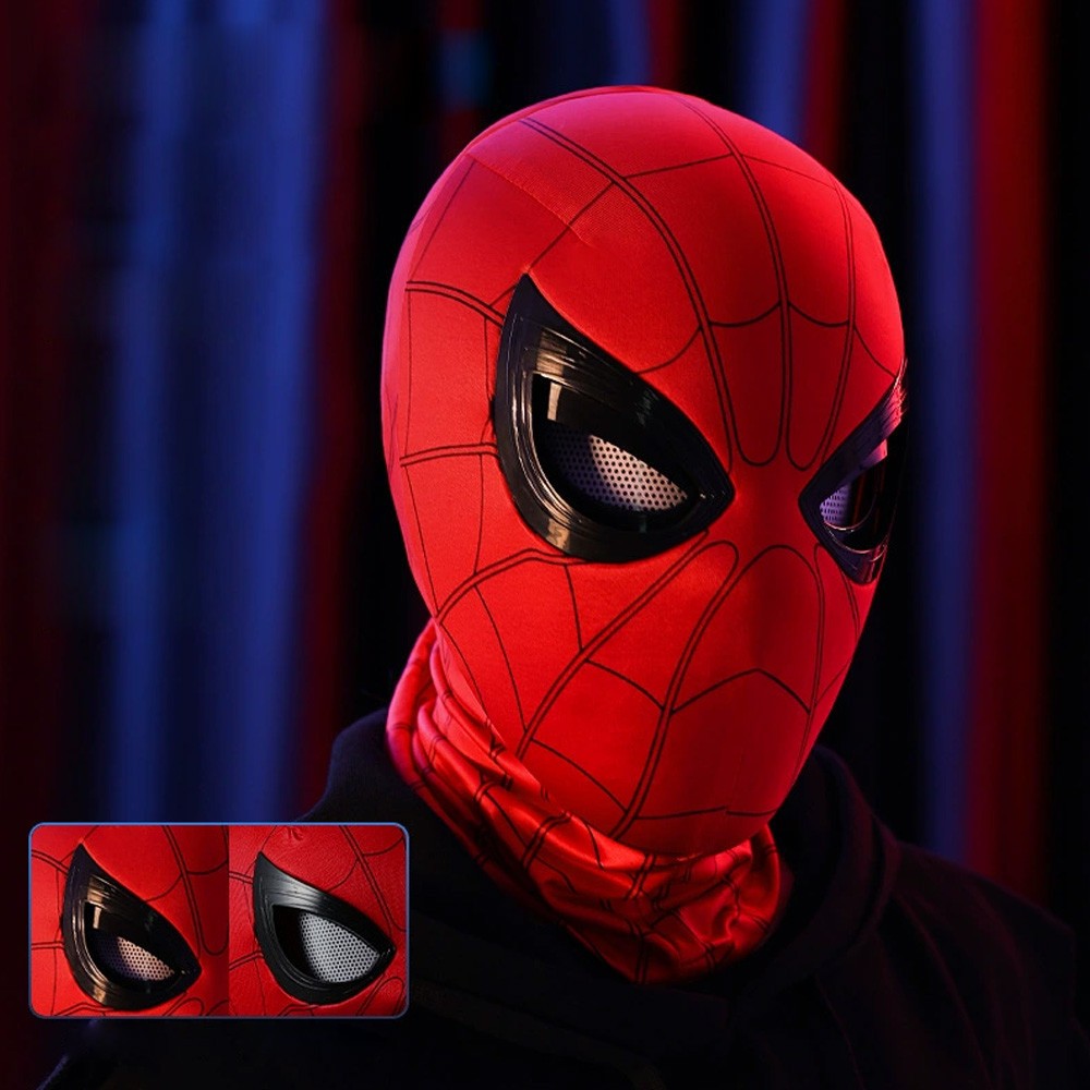 Máscara Homem-Aranha Com Facial Completa De Super-Herói Piscando ...