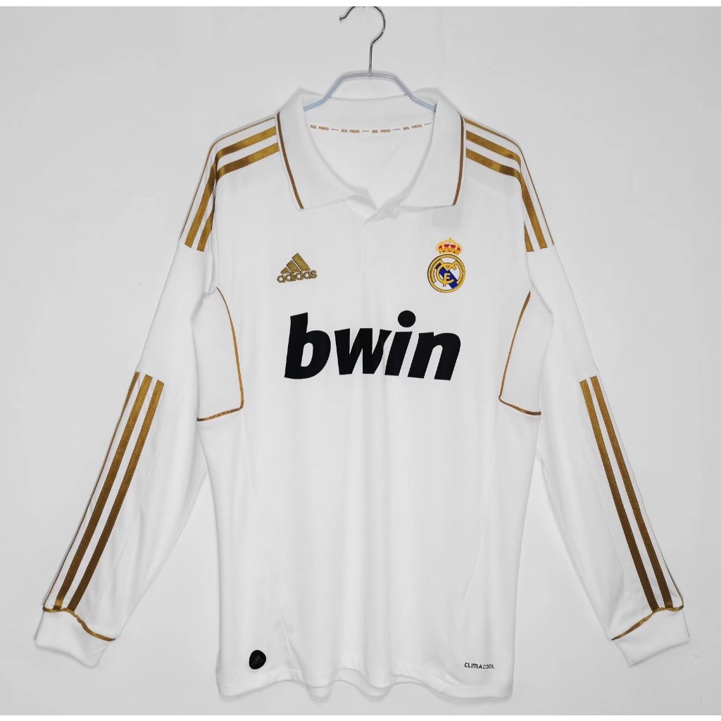 2011 /2012 Season Royal Madrid Home Football Jersey Edição Liga Européia do Campeonato Europeu de Futebol de Manga Longa Versão C Rochristiano Ronaldor Kaka Jersey