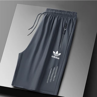 Calça esportiva masculina de seda de verão Calça esportiva masculina fina de tamanho grande solta