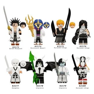 KDL824 Kurosaki Ichigo Zangetsu Ulquiorra Anime Japonês Cartoon BLEACH Montagem De Blocos De Construção De Plástico Para Crianças