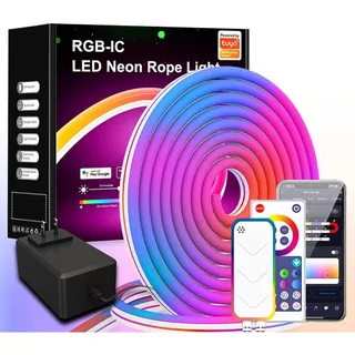 Luzes De Corda Inteligentes RGBIC Neon Led Strip Com APP Control , Music Sincronização , Temporização , Ao Ar Livre À Prova D'água Para Viver , Jogos , Decoração De Festas