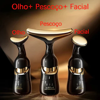 3 Em 1 Massageador Facial Pescoço Introdutor Microcorrente Rejuvenescimento Da Pele Dispositivo De Beleza Antienvelhecimento