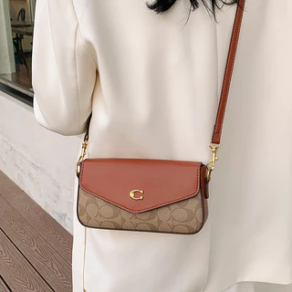 Novo Estilo de Bolsa de Couro Presbyopic Revestida com Ombro de Couro Bolsa Três em Um Envelope Bolsa Pequena Quadrada Fêmea
