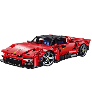 1: 10 Compatível Lego Grande Fórmula F1 Modelo de Corrida Modelo de Corrida Montagem de Bloco de Construção Decoração Ferrari SP3 Meninas Meninas Meninas Adulto Educacional Montagem de Bloco de Construção Brinquedo Presente