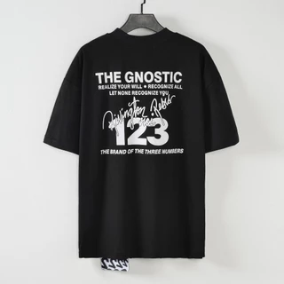 RRR123 Logotipo Da Assinatura Estampado De Manga Curta De Rua hip-hop Marca Moda Camiseta De Pescoço Redondo De Algodão Solto