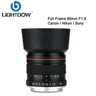 Lightdow 85mm F1.8 Manual De Telefoto Médio Foco Lente De Retrato De Moldura Cheia Para Câmeras Canon Nikon Sony Dslr & Mirrorless