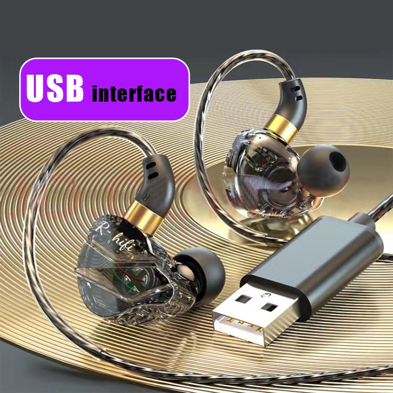 Fone De Ouvido Jack 3.5mm USB Tipo C HiFi In Ear Sport Estéreo