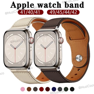 Faixa De Couro Genuína Para Smartwatch Relógio Inteligente Série 9 8 7 6 Se 5 4 3 2 1 Tamanho 41mm 45mm 44mm 40mm 42mm 38mm Pulseira De iwatch Ulrta 49mm