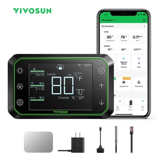 VIVOSUN GrowHub Controller E42A , Smart Environmental WiFi-Com Temperatura , Umidade , Ciclo , Controles De Programação