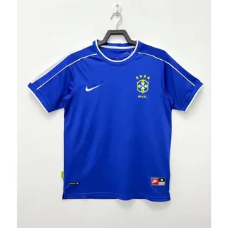 1998 Brasil Camiseta Personalizada De Alta Qualidade Retro Football Jersey