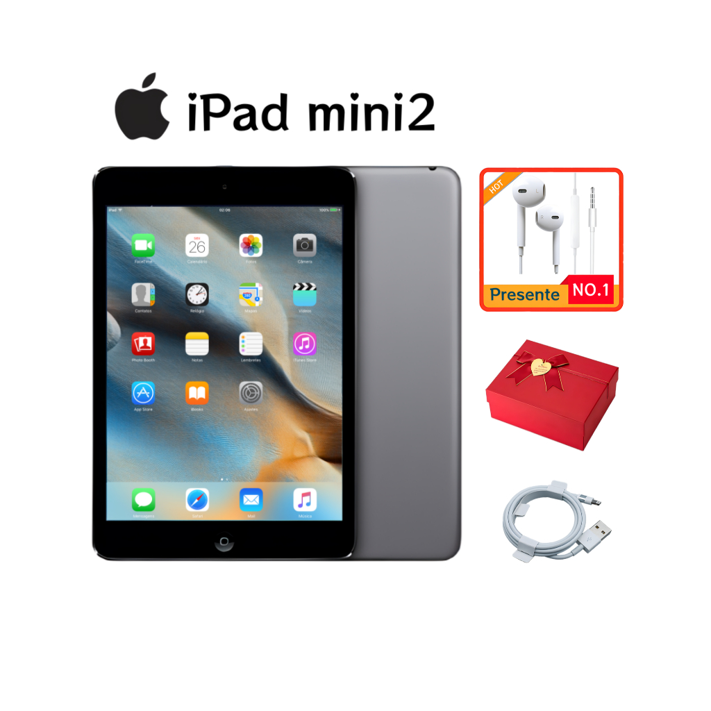 Apple ipad mini2 16GB /32GB /64GB IOS12.5.7 Segunda mão Smart Tablet PC apenas suporta uso WIFI 90 Novo