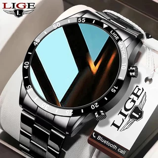 LIGE Smartwatch Relógio Inteligente Monitor De Frequência Cardíaca Para Homens Atividade Masculina Com Aço À Prova D