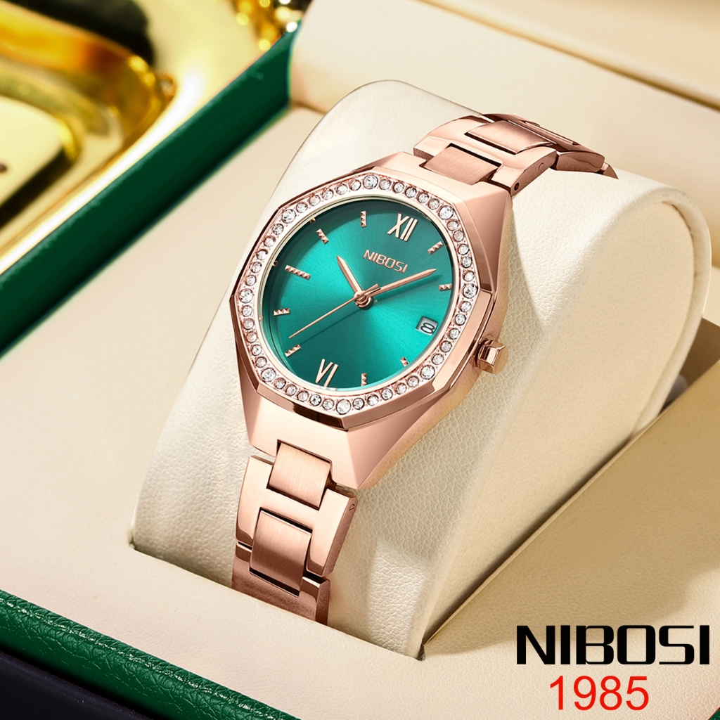 Relógio De Luxo Feminino NIBOSI Elegante De Quartzo casual