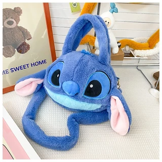 Bolsa de boneca de pelúcia de novo Stitch criativa bolsa de boneca de brinquedo menina macia bolsa feminina bolsa de ombro bolsa de mensageiro