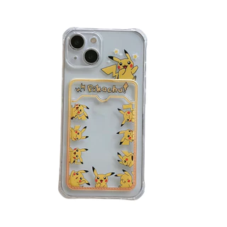 Capa De Telefone Estilo Pokemon Com Porta-Cartões , Caixa À Prova De Choque , Compatível O iPhone 15Plus 15 14 13 12 11 X 8P 7P