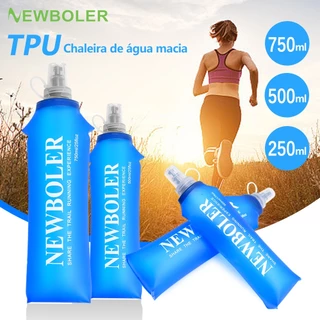 Newboler 750ml 500ml 250ml TPU Frasco Macio De Água Dobrável Saco Pacote De Hidratação Reutilizável Para Caminhadas De Acampamento Esportivo Ao Ar Livre