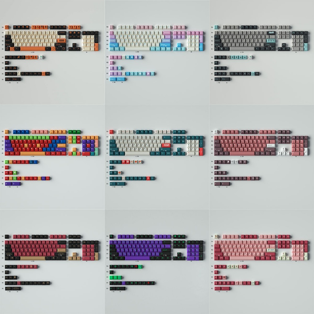 Conjunto De Chaves GMK PBT Dye-sub Perfil Cereja Personalizadas Compatíveis Com Gateron MX Cherry