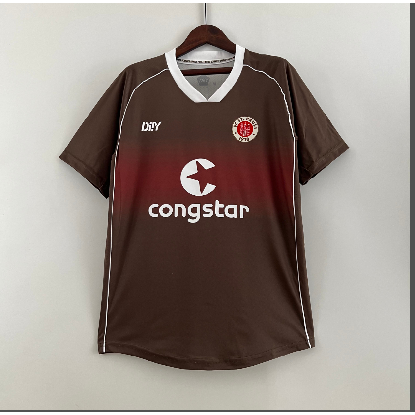 233/24 FC St Pauli Homecamisa De Futebol De Manga Curta Tailandesa Versão 1 : 1