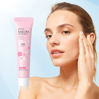 LAIKOU Protetor Solar Facial Sakura SPF50 PA + + De Longa Duração À Prova D'água 8g em Oferta na Shopee