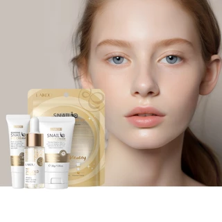 LAIKOU Conjunto De Cuidados Com A Pele Revitalizante De Caracol 3pcs Kit De Viagem Niacinamida Melhora Elasticidade Linhas Finas Suaves Aperta