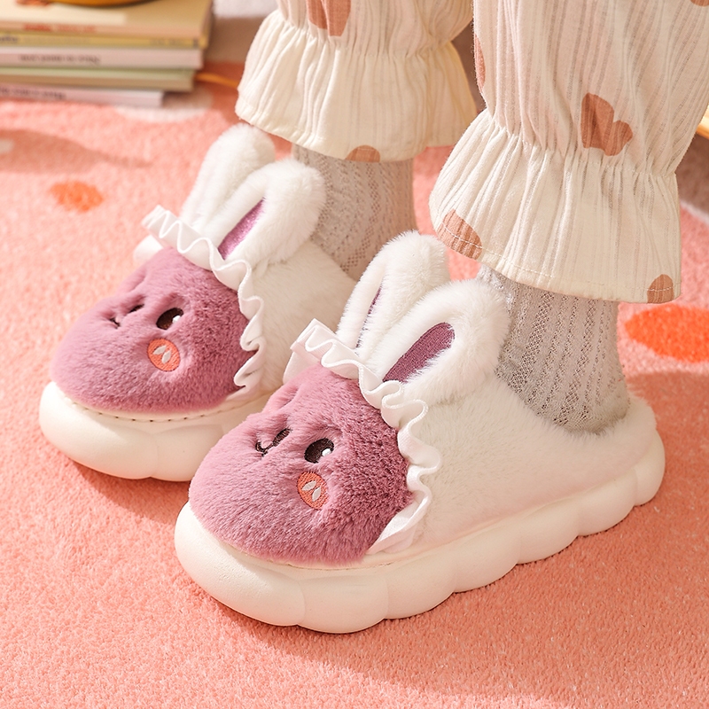 Pantufa Coelho De Desenho Animado infantil De Inverno Quente Meninas ...