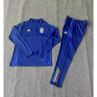 2024/25 Conjunto de Time Manga Longa Italia Treino Kit De Treinamento Camisa Jaqueta + Calças Treino Para Homens Uniformes De Futebol 3 Cores Tamanho P-2GG