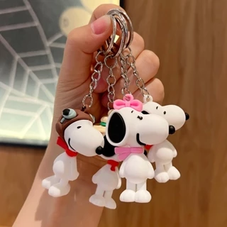 Charlie Brown Snoopy Chaveiro Ação Do Porta-Chaves Figura De Brinquedos Mochila Pingente Acessórios Para Carros Presente em Oferta na Shopee