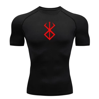 Berererk Camiseta De Corrida De Compressão Masculina De Manga Curta Preta De Secagem Rápida Roupa Esportiva De Verão Respirável