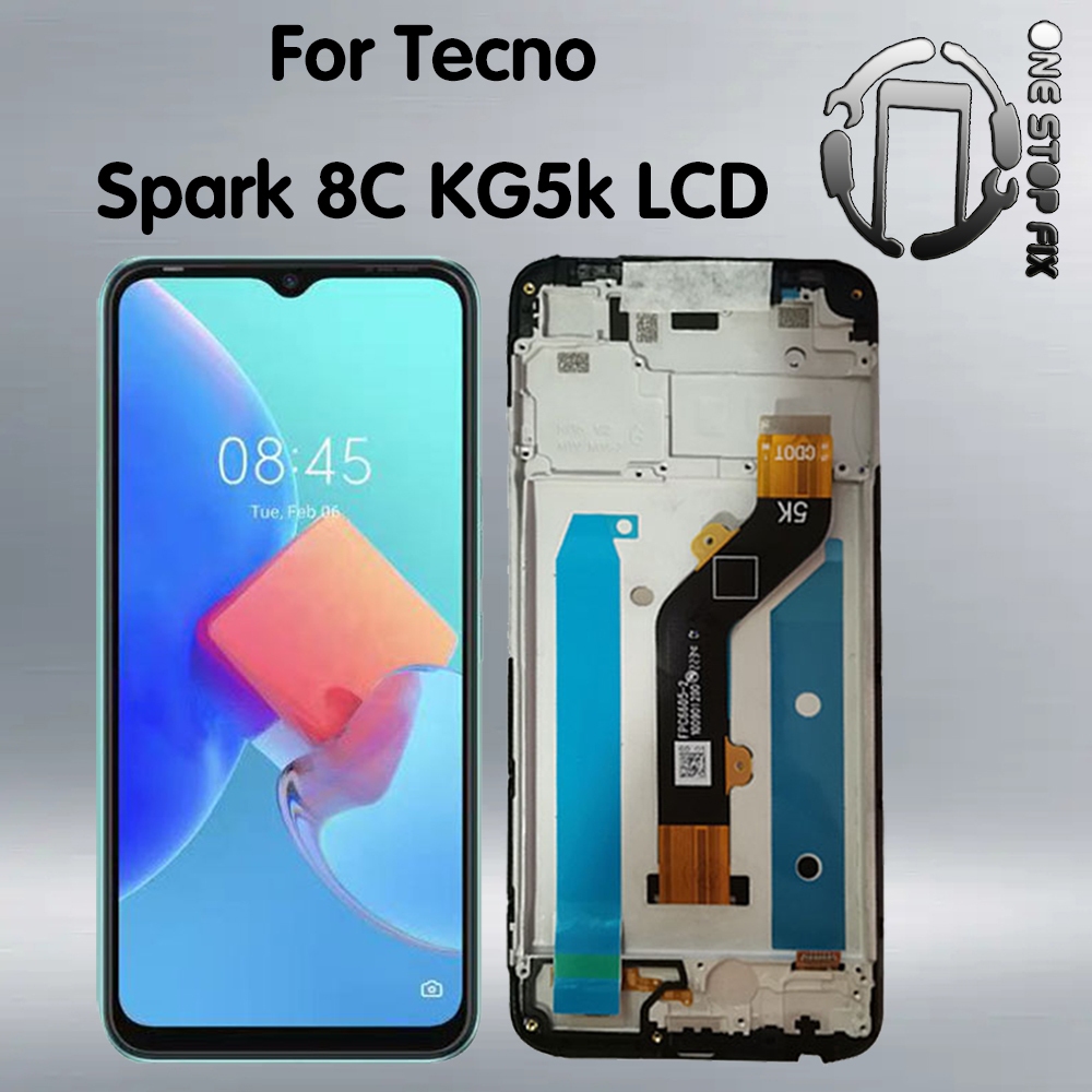 Para Tecno Spark 8C KG5k KG5j KG5j KG5n Montagem Do Digitalizador De ...