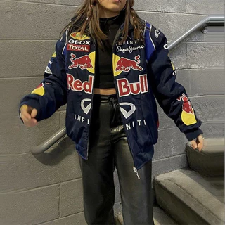 F1 Jaqueta De Corrida Manga Longa Retro Motocicleta Ferrari Team Roupas De Outono E Inverno Algodão Bordado