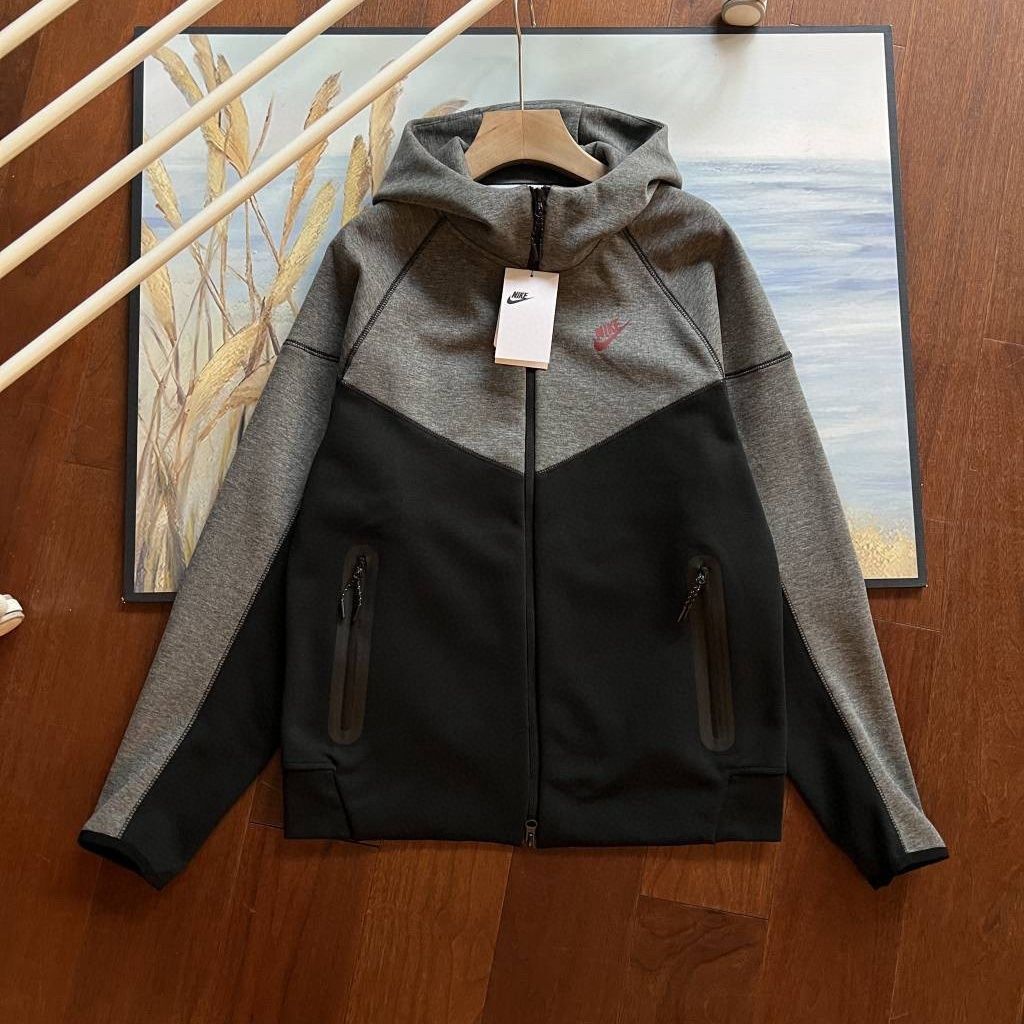 Tech FLEECE Jacket FLEECE Versão no exterior Casual Sports Hooded Jacket Nove Cores