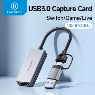 Placa De Captura De Vídeo Hagibis USB 3.0 Compatível Com HDMI Para/Type-c Game Grabber Record ms2130 Switch Xbox PS4/5 Live Broadcast