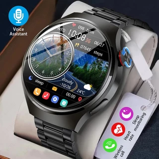 LIGE Relógio Inteligente Homens AMOLED Tela HD Bluetooth Chamada GPS NFC Frequência Cardíaca SmartWatch 2024 Novo