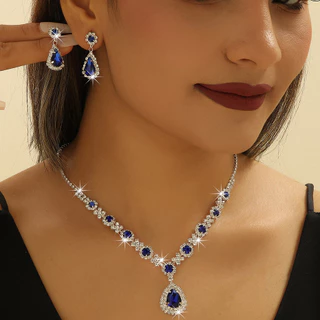 Jóias nobres casamento boêmio luxo gota de água pingar colar feminino colar