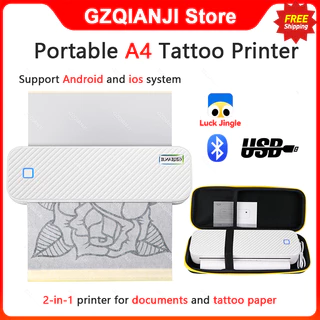 Mini Impressora Térmica tattoo A4 De Transferência Stencil Papel Para Tatuagem Impresso Por Bluetooth
