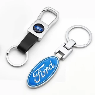 Logotipo Do Carro Ford Zinco Liga De Anel Chaveiro Decoração Metálico Acessórios Para Focus Mondeo MK7 Escort Explorer Edge 2 4 MK2 MK4