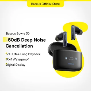 Baseus Bowie 30 True Wireless Earphones-50dB Cancelamento Ativo De Ruído Earbuds Display Digital Fones De Ouvido Sem Fio