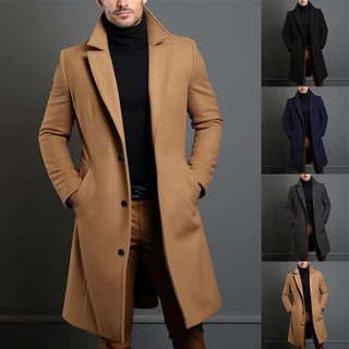 Sobretudo Masculino longo Jaqueta Impermeável