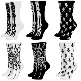 Nova Personalidade Casual Meias Terror Halloween Cosplay Longas Preppy Europeu E Americano Rua Skate Casal